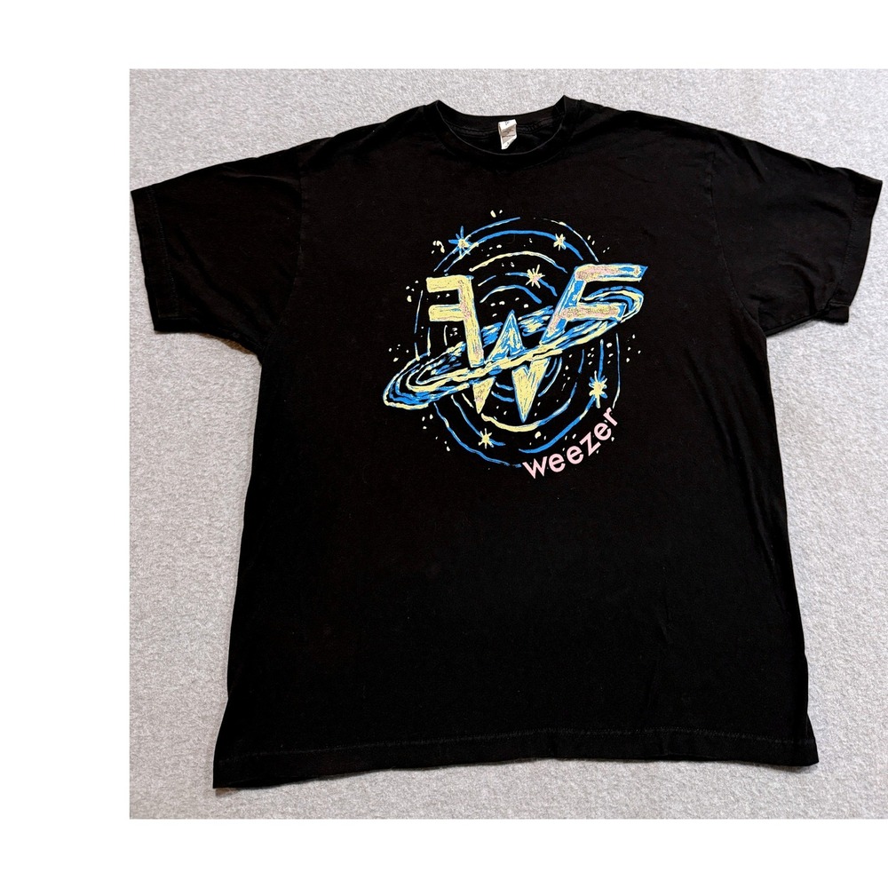 Weezer Voyage to the Blue Planet Tour T-Shirt Mens XL Black Graphic Band Tee